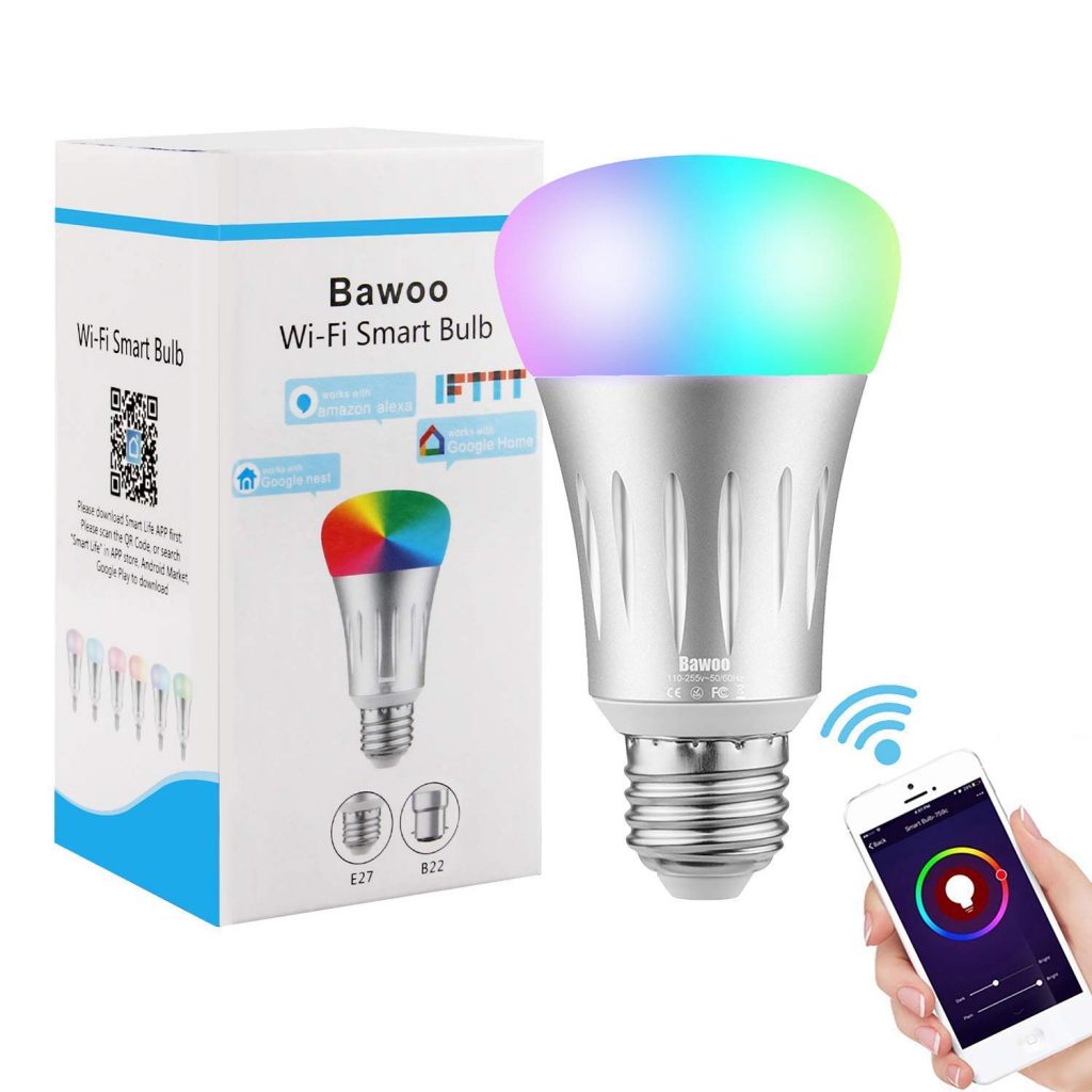 Ampoule Connectée LED E27 WiFi Intelligente Bawoo