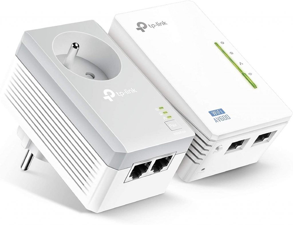 TP-Link CPL WiFi 300 Mbps + CPL 600 Mbps avec Ports Ethernet et prise intégrée