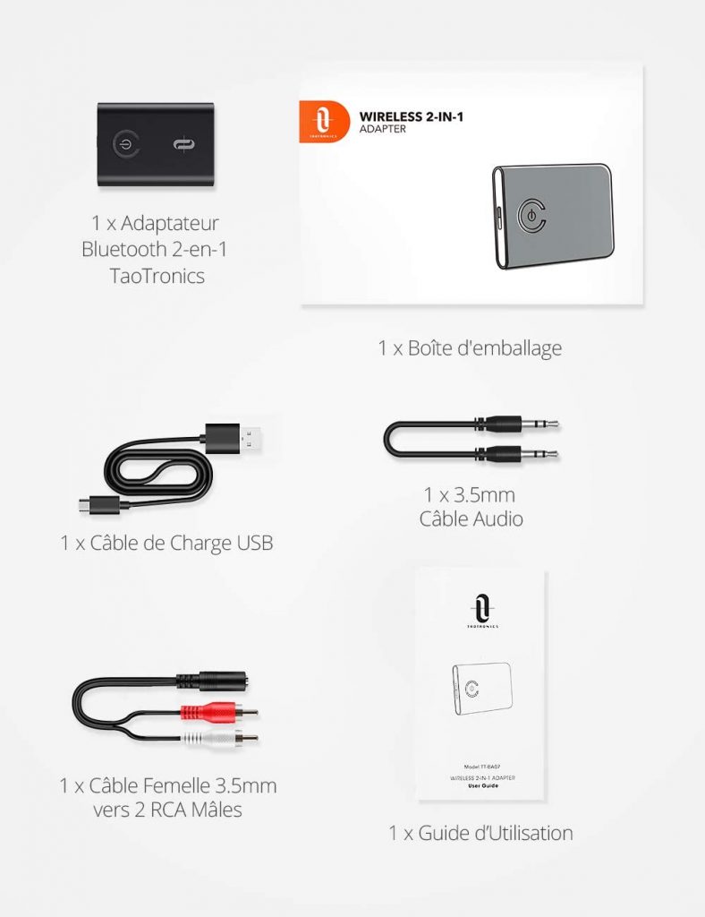 Taotronics adaptateur Bluetooth 5.0 unboxing