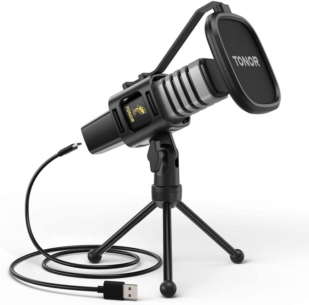 TONOR Microphone USB, Micro à Condensateur pour PC, avec Trépied